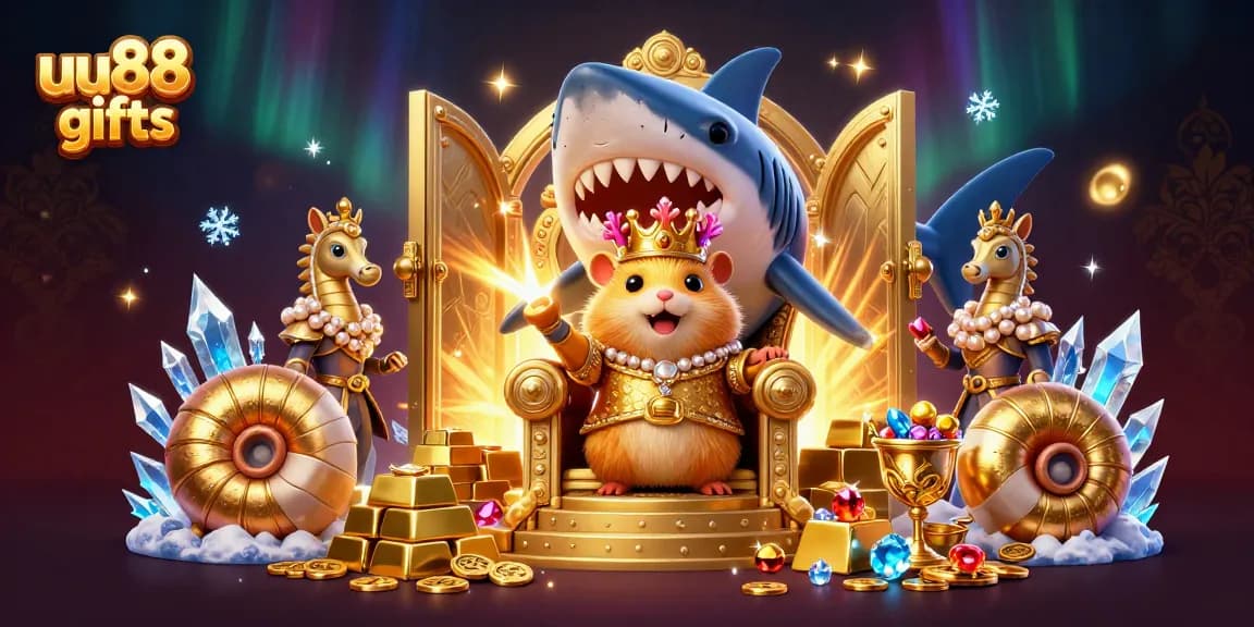 Win big with uu88 gifts in an exciting 3D casino adventure featuring a golden hamster king and treasures.