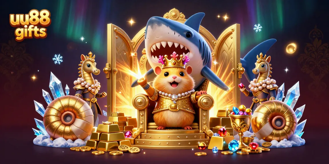 Win big with uu88 gifts in an exciting 3D casino adventure featuring a golden hamster king and treasures.