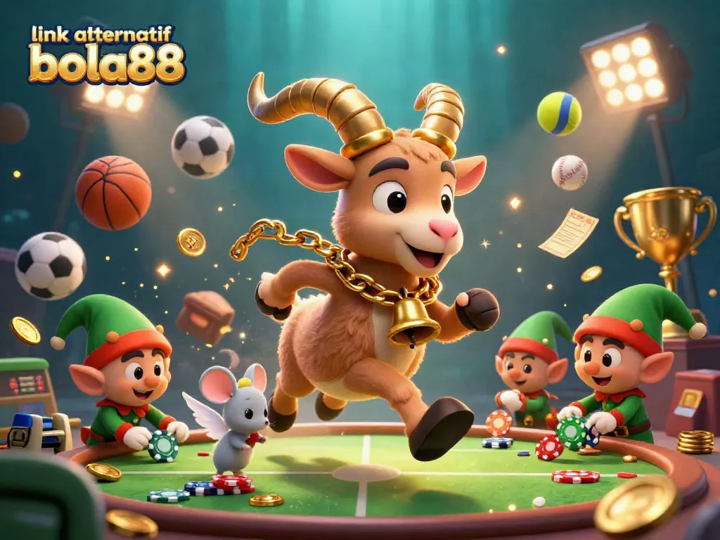 Bet on link alternatif bola88 as a festive Krampus goat runs a dynamic sports casino filled with excitement.